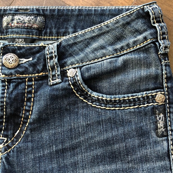 Silver Jeans Blue Suki Capri Jeans Size 28 - Picture 7 of 14